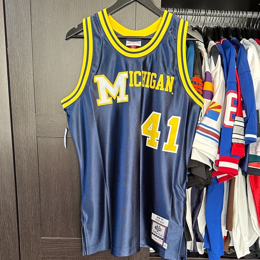 Glen Rice Michigan Wolverines Mitchell & Ness 1988/89 Authentic Jersey - Navy